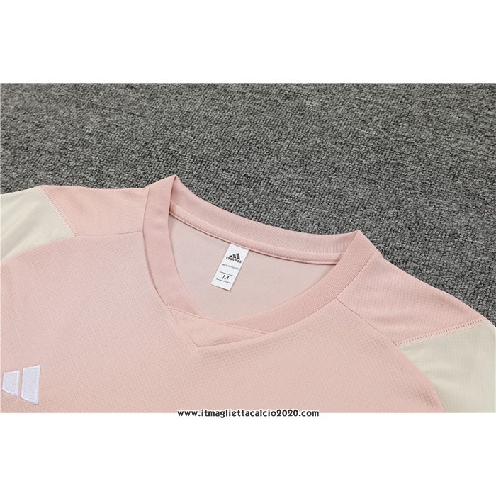 Tuta da Track Olympique Lione Manica Corta 2023 2024 Rosa - Pantalon Corto